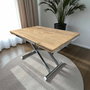 Hanah Home Mesa de Comedor Extensible Pino y Cromo